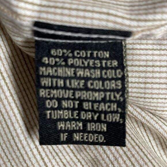 Dunbrooke EasyCare Ladies Tailored Button Down Blouse, Size Medium, Tan - Picture 5 of 5